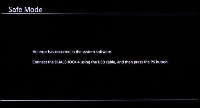 What Is PS4 Safe Mode